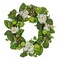 National Tree Company Artificial Spring Wreath, Woven Branch Base, Decorated with Rose Blooms, Apples, Leafy Greens, Spring Collection, 24 Inches